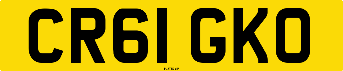 CR61 GKO Number Plate