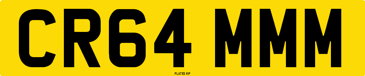 CR64 MMM Number Plate