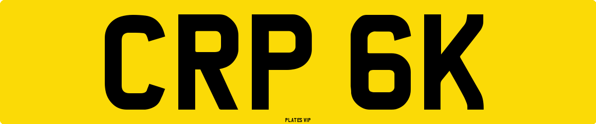 CRP 6K Number Plate