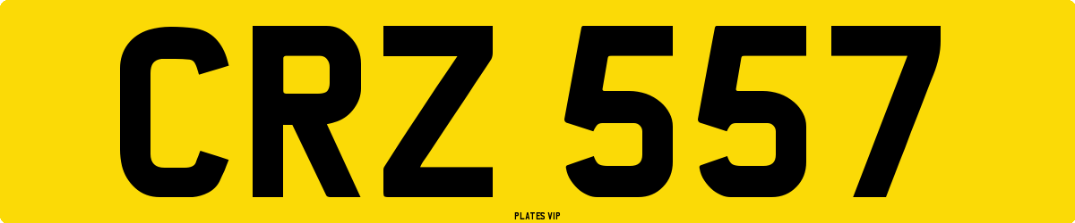 CRZ 557 Number Plate
