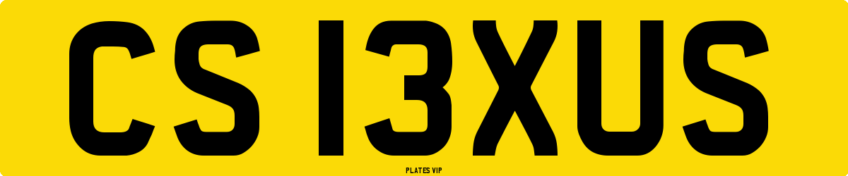 CS 13XUS Number Plate