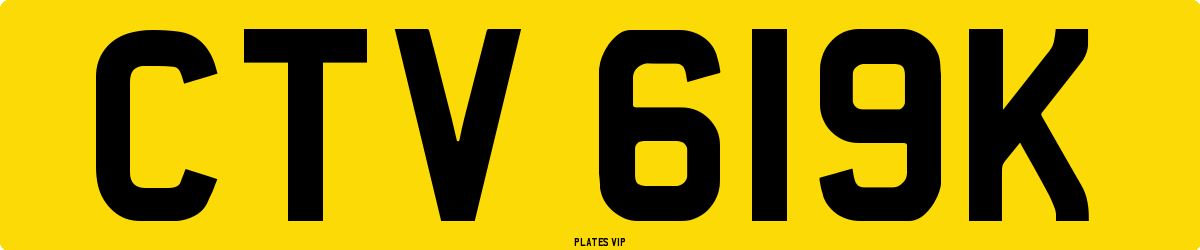 CTV 619K Number Plate