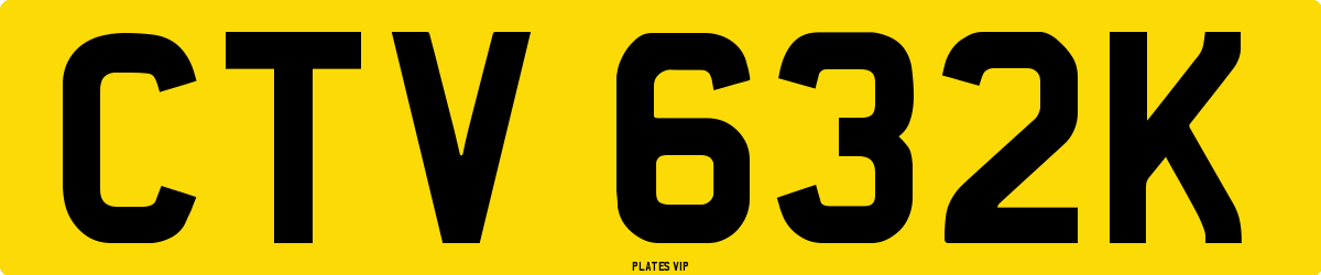 CTV 632K Number Plate
