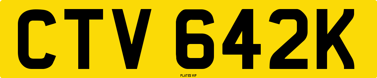CTV 642K Number Plate