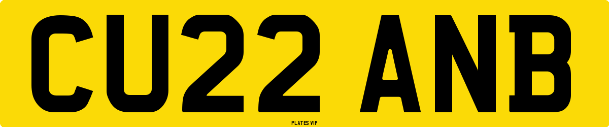 CU22 ANB Number Plate