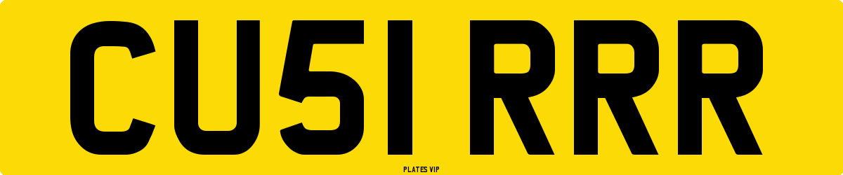 CU51 RRR Number Plate