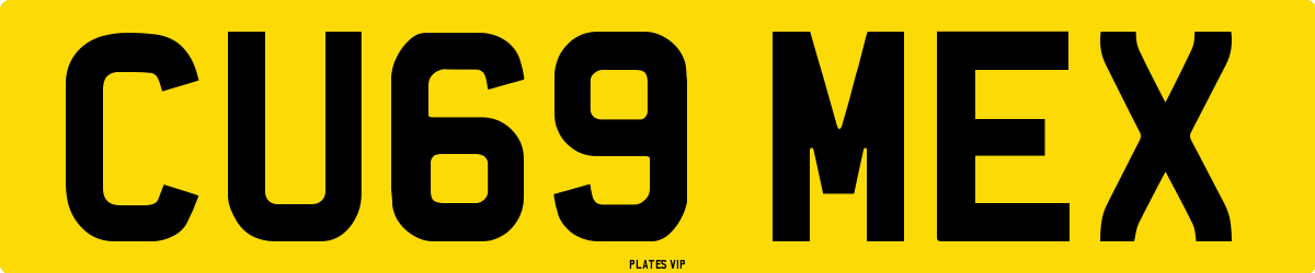 CU69 MEX Number Plate