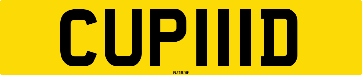 CUP 111 D Number Plate