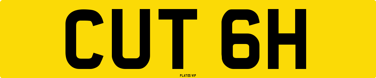 CUT 6H Number Plate