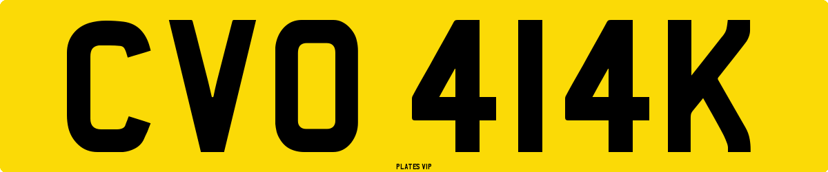 CVO 414K Number Plate