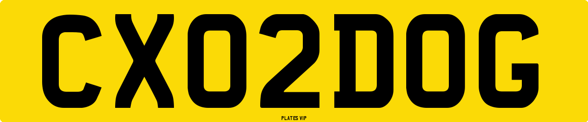 CX 02 DOG Number Plate