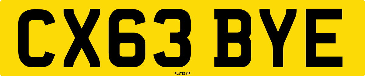 CX63 BYE Number Plate