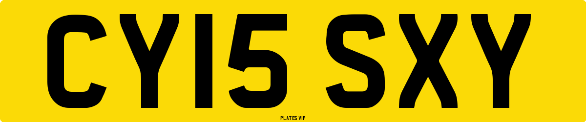 CY15 SXY Number Plate