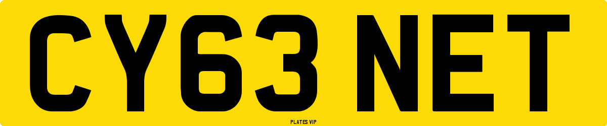 CY63 NET Number Plate
