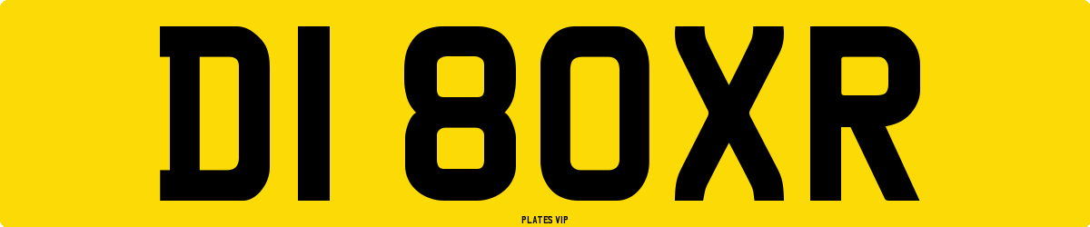 D1 80XR Number Plate