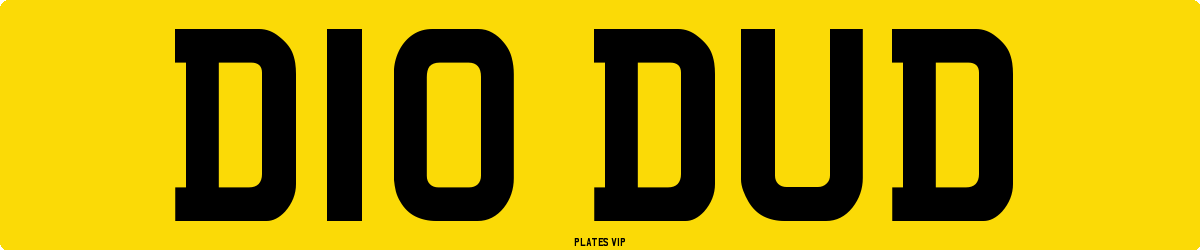D10 DUD Number Plate