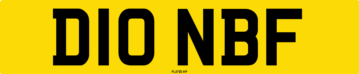 D10 NBF Number Plate