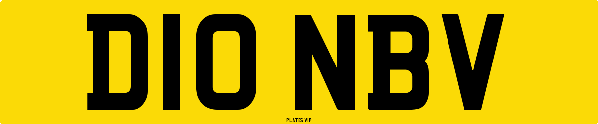 D10 NBV Number Plate