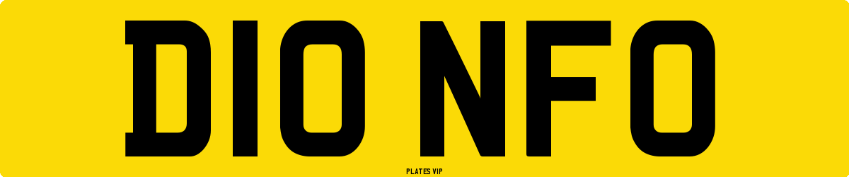 D10 NFO Number Plate