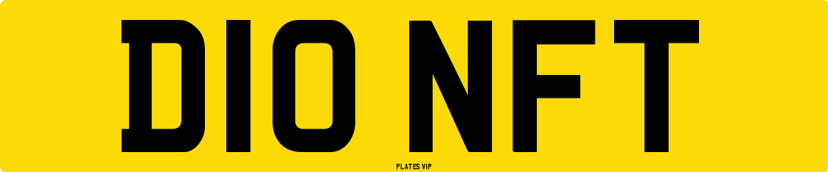 D10 NFT Number Plate