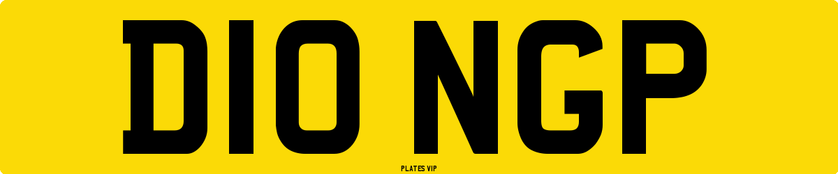 D10 NGP Number Plate