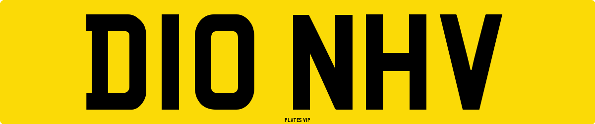 D10 NHV Number Plate
