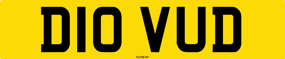 D10 VUD Number Plate