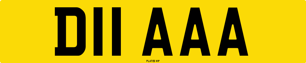 D11 AAA Number Plate