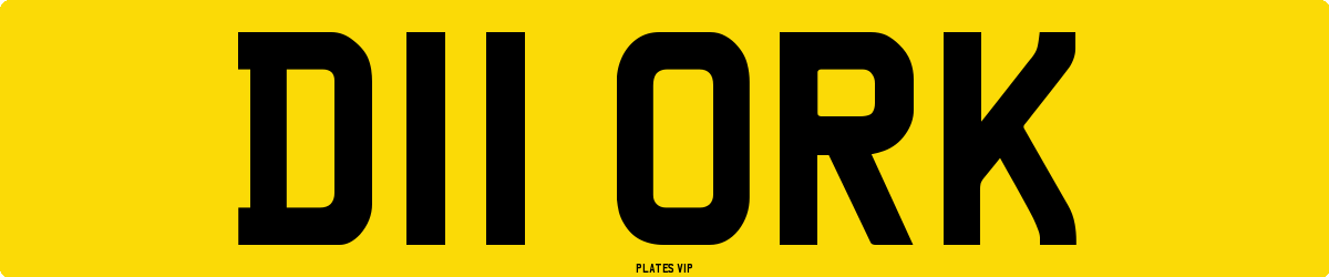 D11 ORK Number Plate