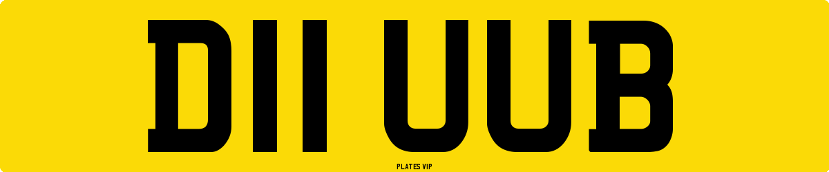 D11 UUB Number Plate