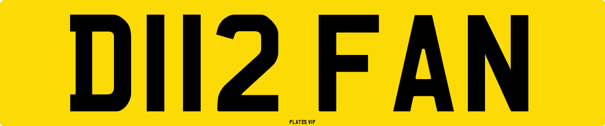 D112 FAN Number Plate