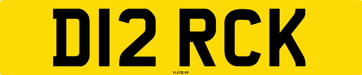 D12 RCK Number Plate