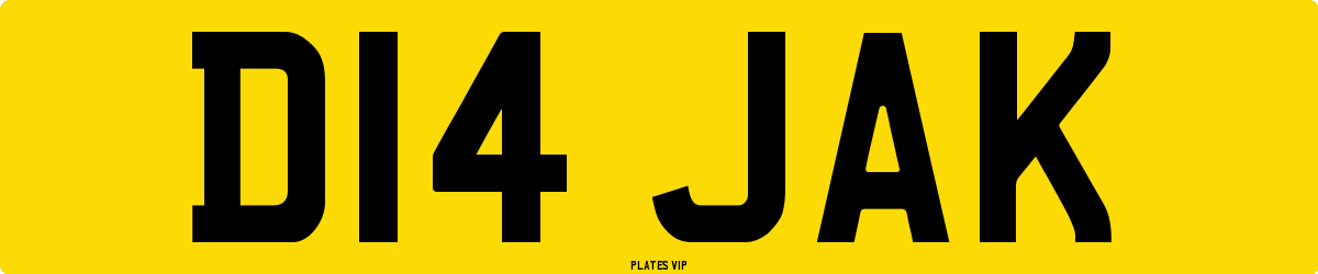 D14 JAK Number Plate