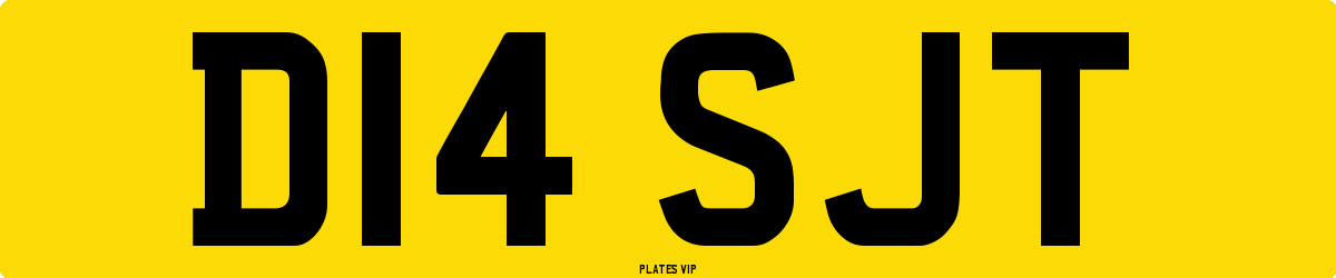 D14 SJT Number Plate