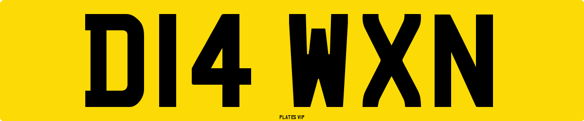 D14 WXN Number Plate