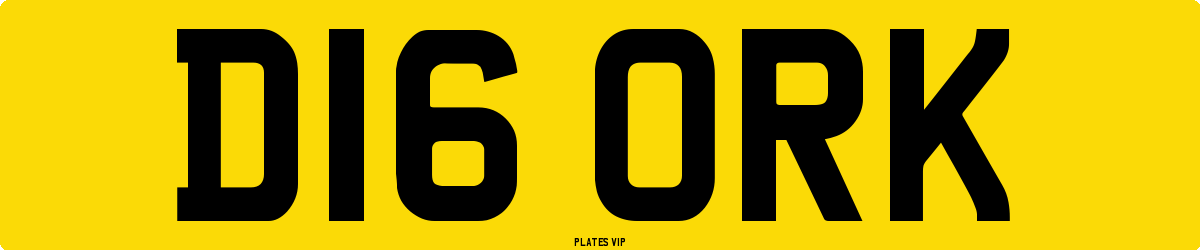 D16 ORK Number Plate
