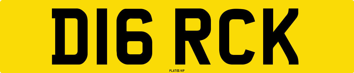 D16 RCK Number Plate