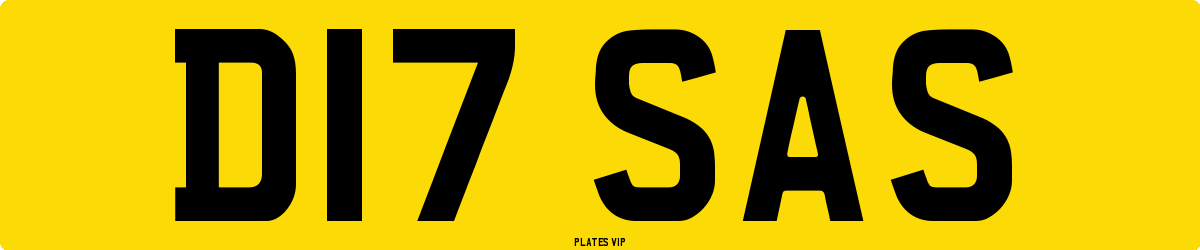 D17 SAS Number Plate