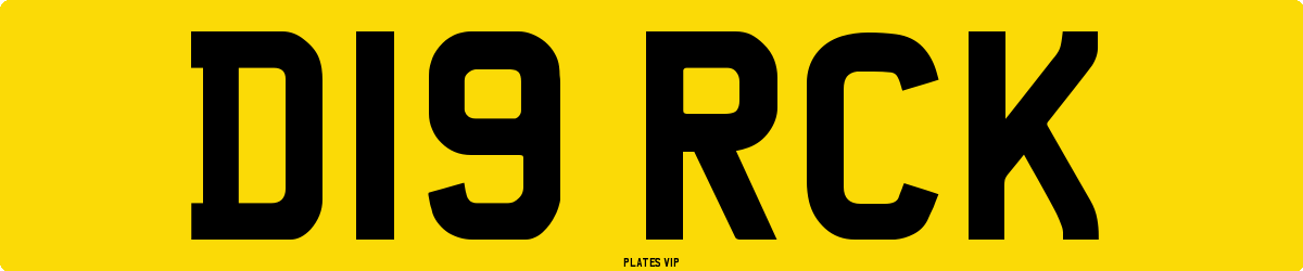 D19 RCK Number Plate
