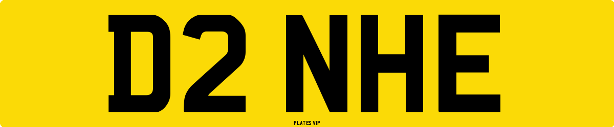 D2 NHE Number Plate