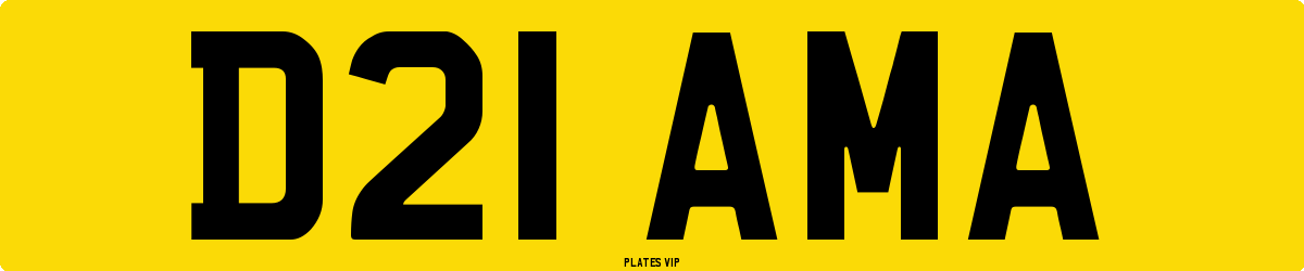 D21 AMA Number Plate