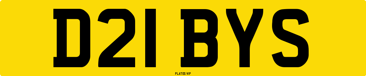 D21 BYS Number Plate
