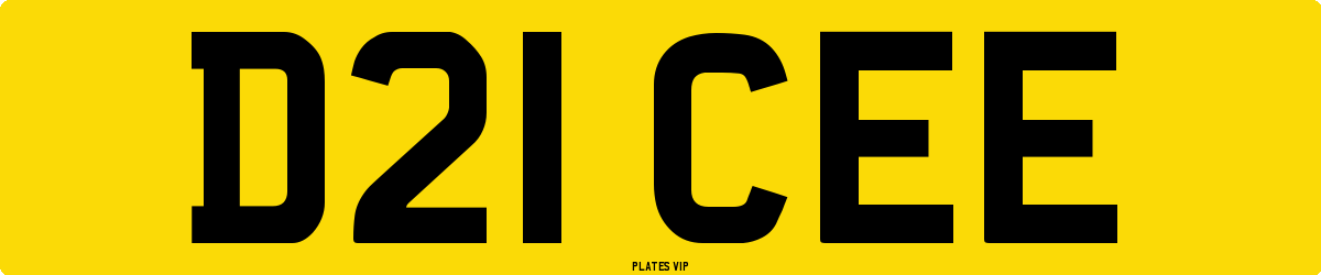 D21 CEE Number Plate