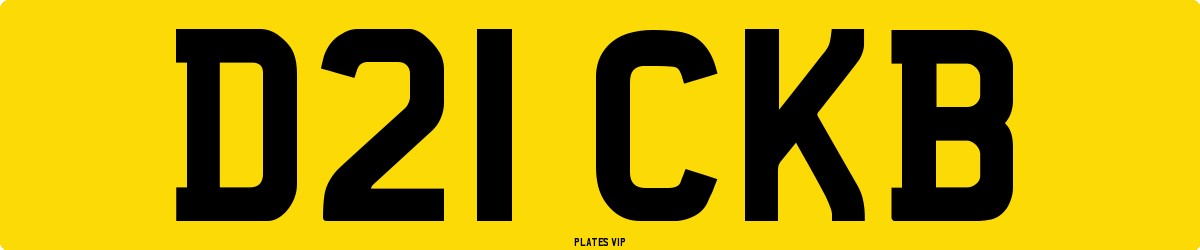 D21 CKB Number Plate