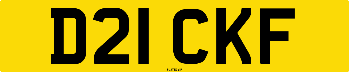 D21 CKF Number Plate