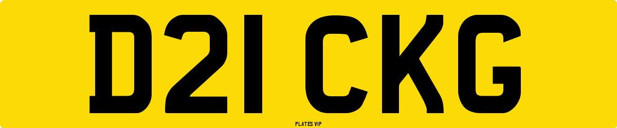 D21 CKG Number Plate