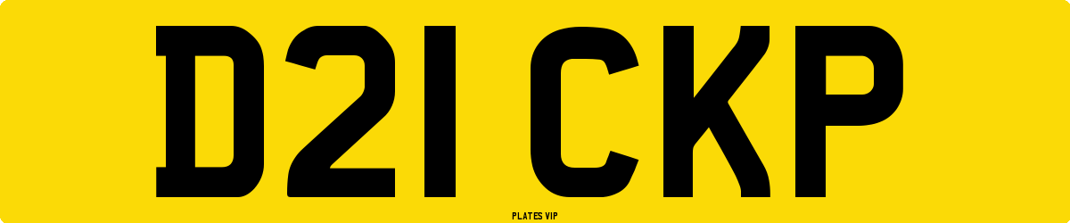 D21 CKP Number Plate