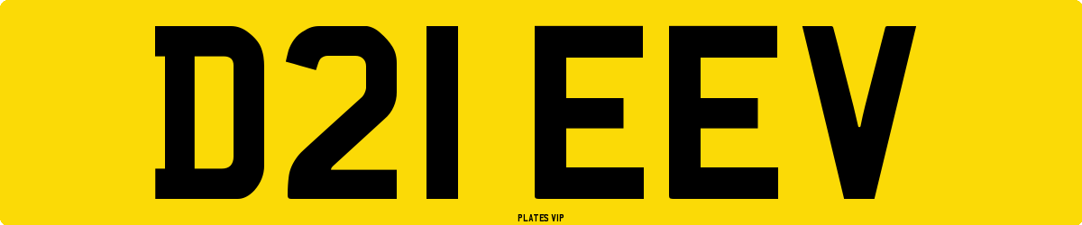 D21 EEV Number Plate