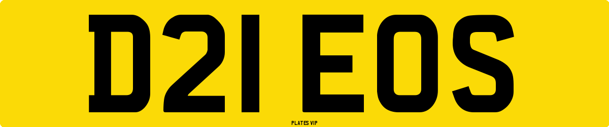 D21 EOS Number Plate