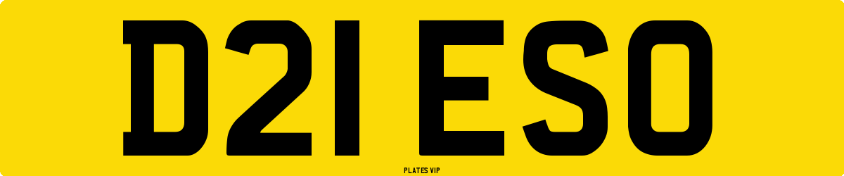 D21 ESO Number Plate